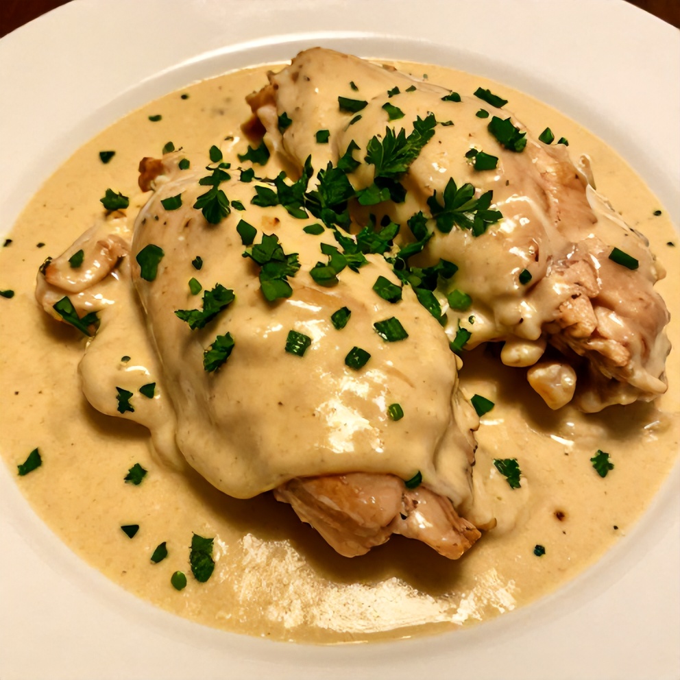 Plated Slow Cooker Cajun Butter Chicken