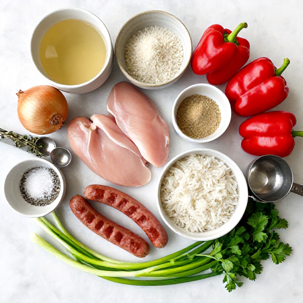 Raw Ingredients for Southern Chicken Bog