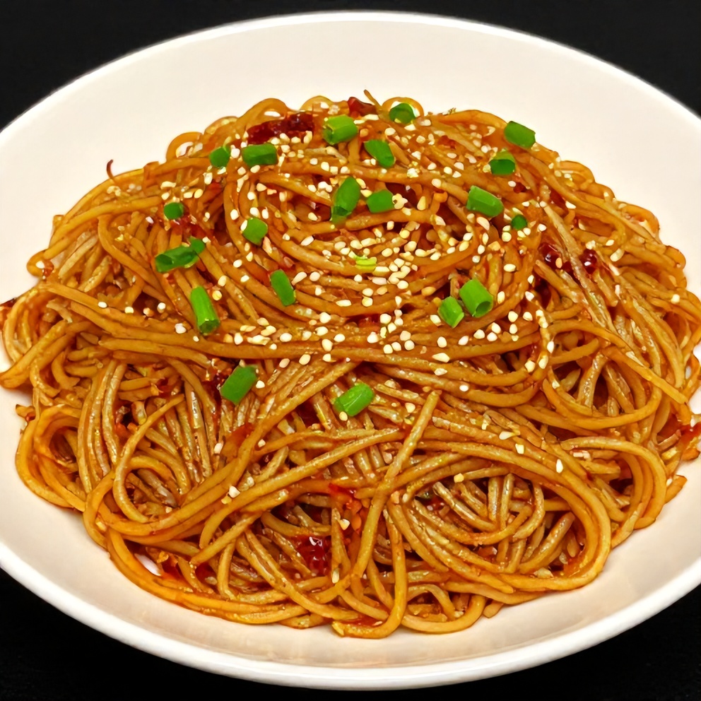 Plated Spicy Potato Noodles