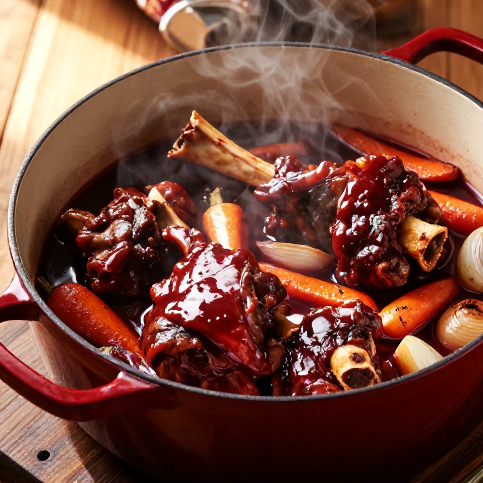 tender braised lamb shanks