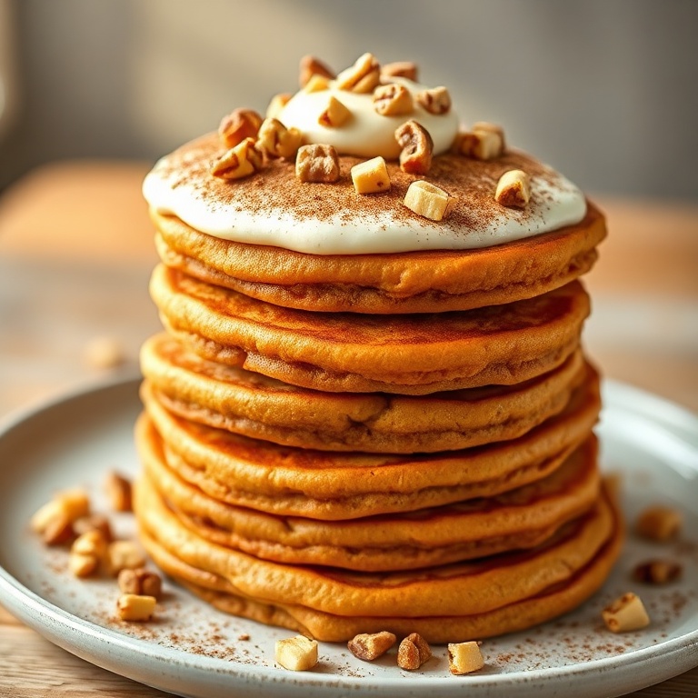 vegan carrot cake pancakes