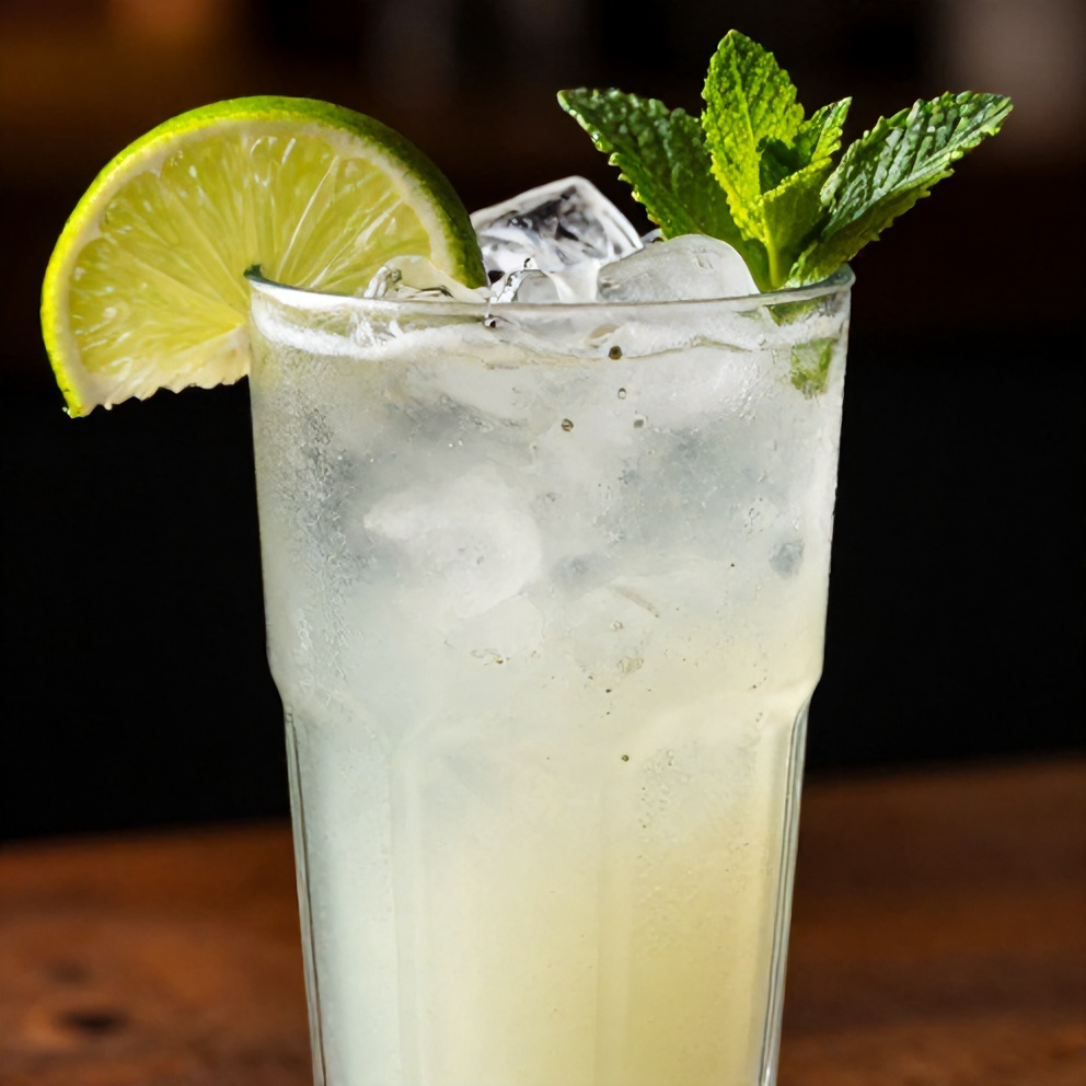 White Christmas Mojito in a glass