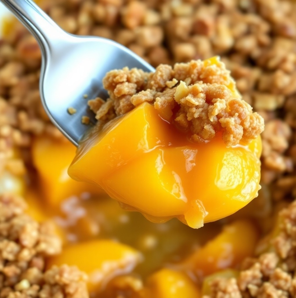 Mixing oat crisp topping in a bowl with brown sugar and butter