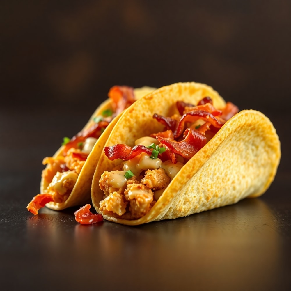 Baked Chicken Bacon Ranch Tacos