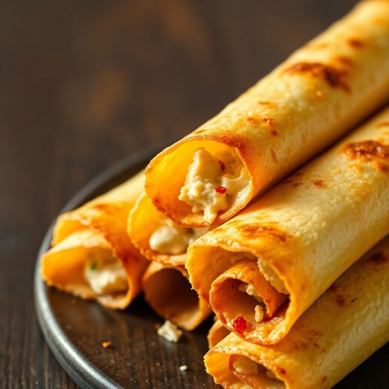 Baked Cream Cheese Chicken Taquitos