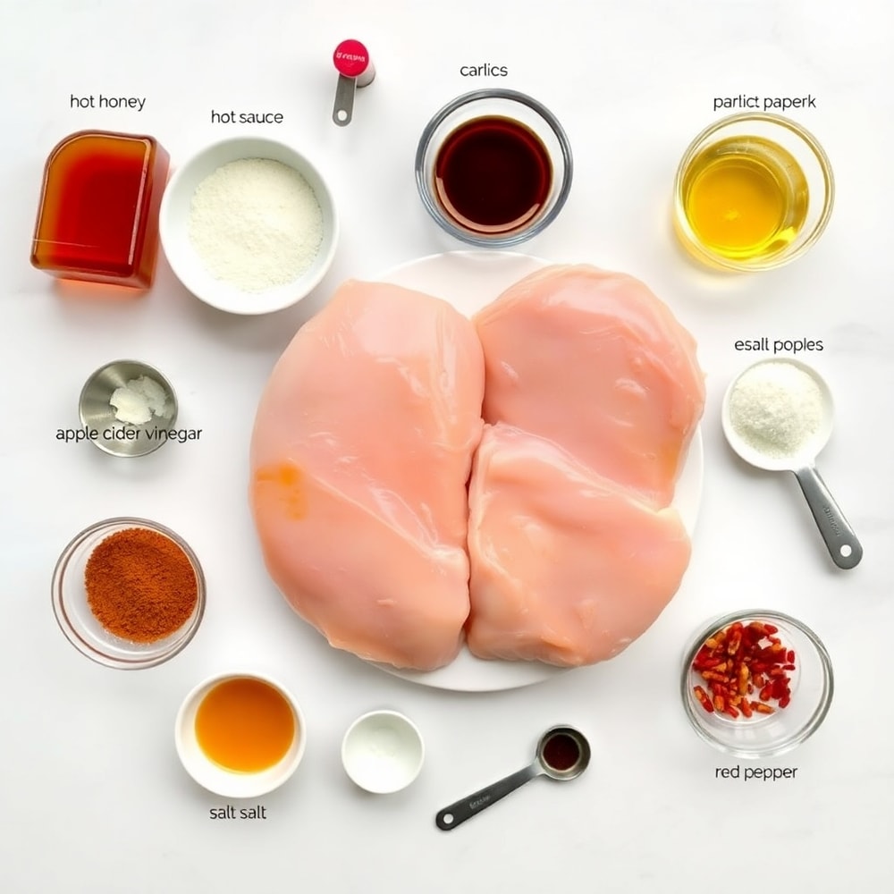 Raw Ingredients for Baked Hot Honey Chicken