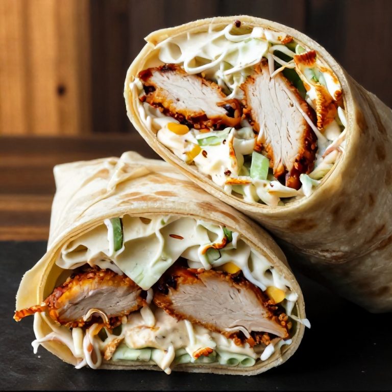 BBQ Chicken Coleslaw Wraps