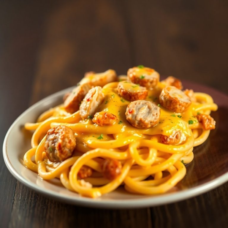 Cheesy Chicken and Sausage Pasta