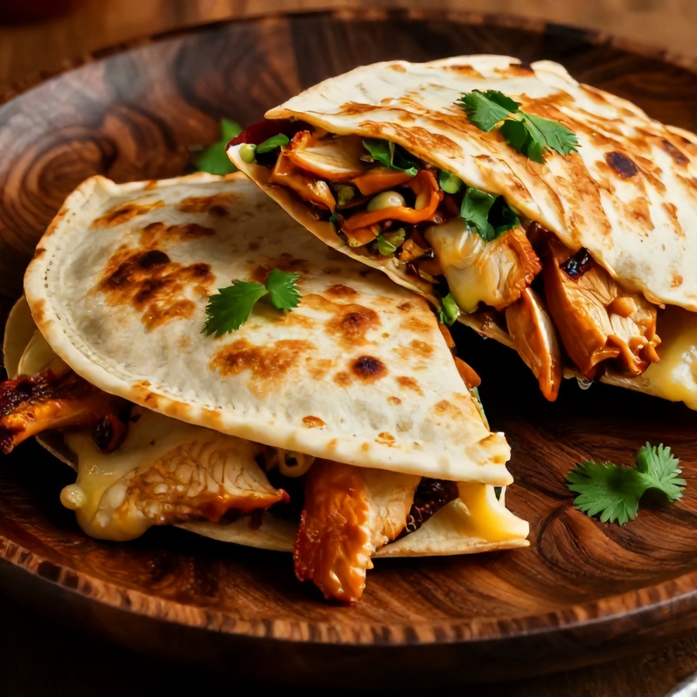 Chicken Ranch Quesadilla on Plate