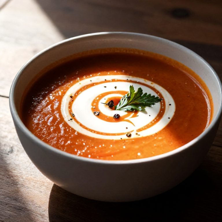 Chilled Roasted Tomato Basil Soup