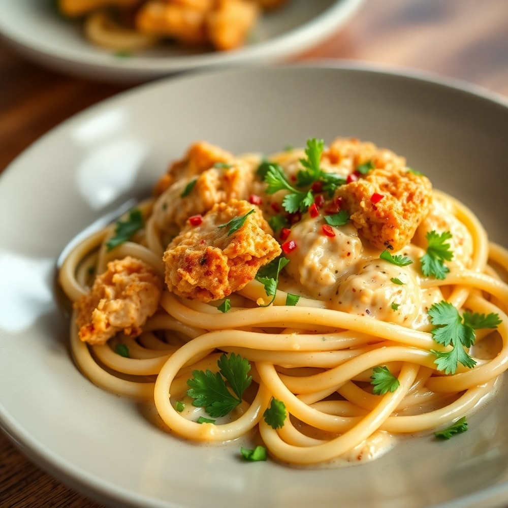 Plated Crack Chicken Pasta