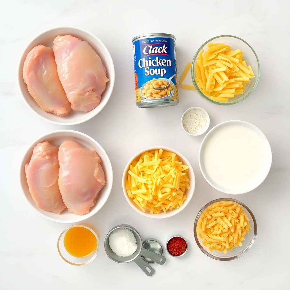 Raw Ingredients for Crack Chicken Pasta