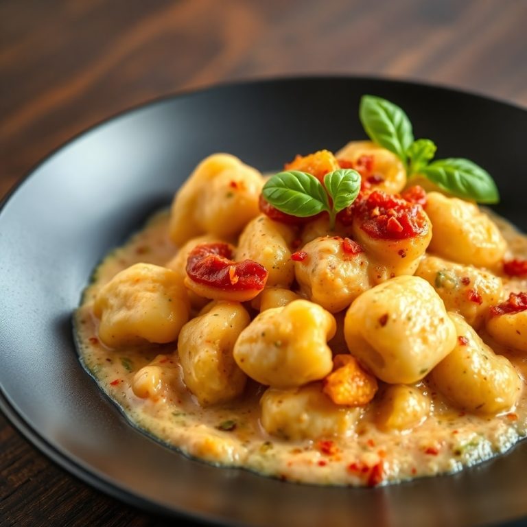 creamy sundried tomato gnocchi