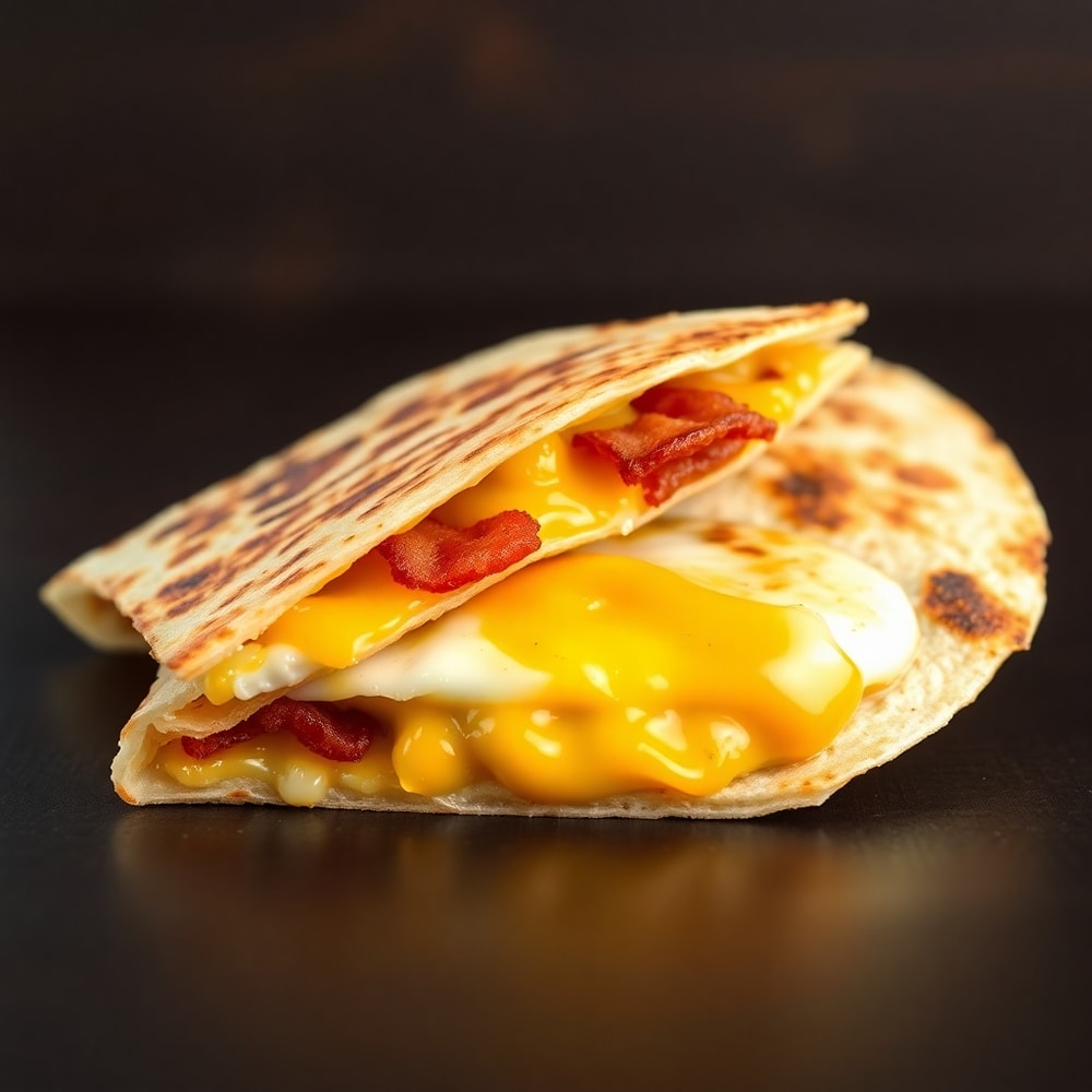 bacon egg cheese quesadillas