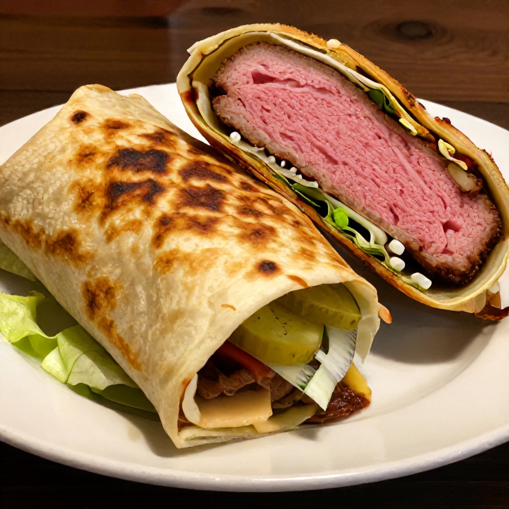 Close-up of Crispy Big Mac Wrap