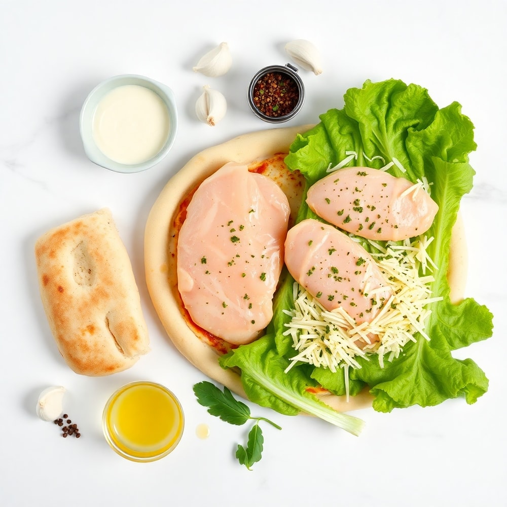 Chicken Caesar Salad Pizza Ingredients