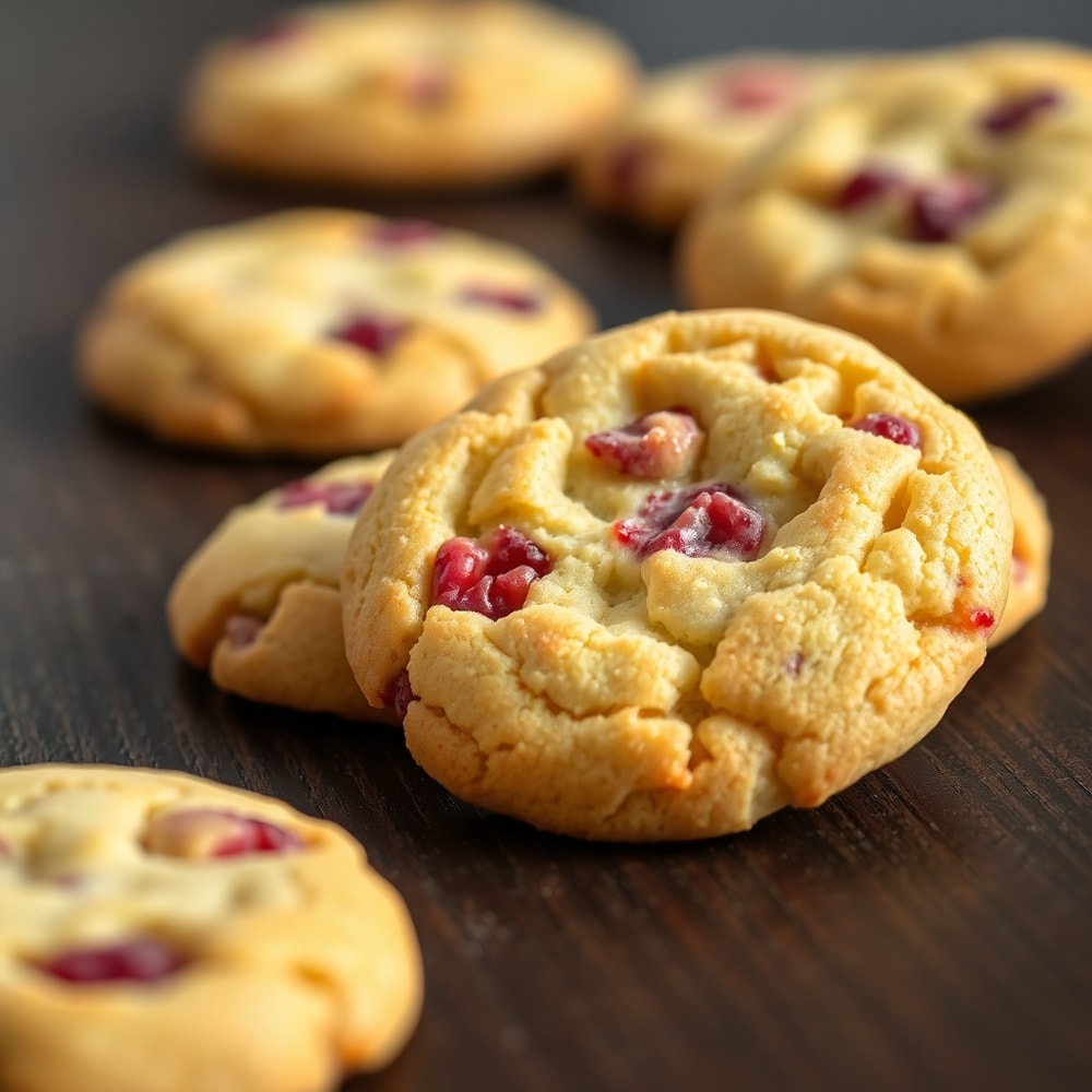 crispy raspberry lemon cookies