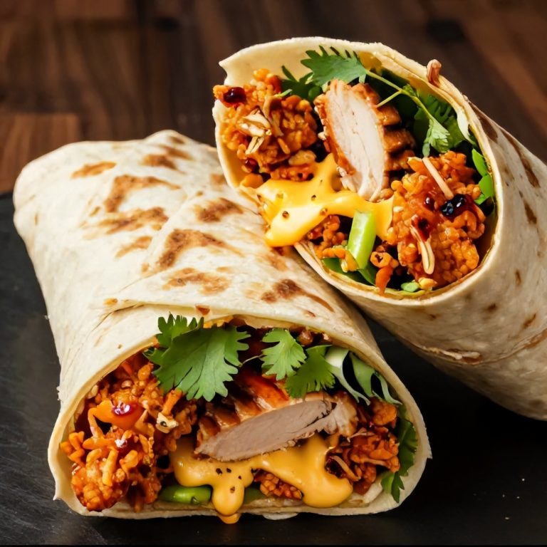 sweet chili chicken wraps