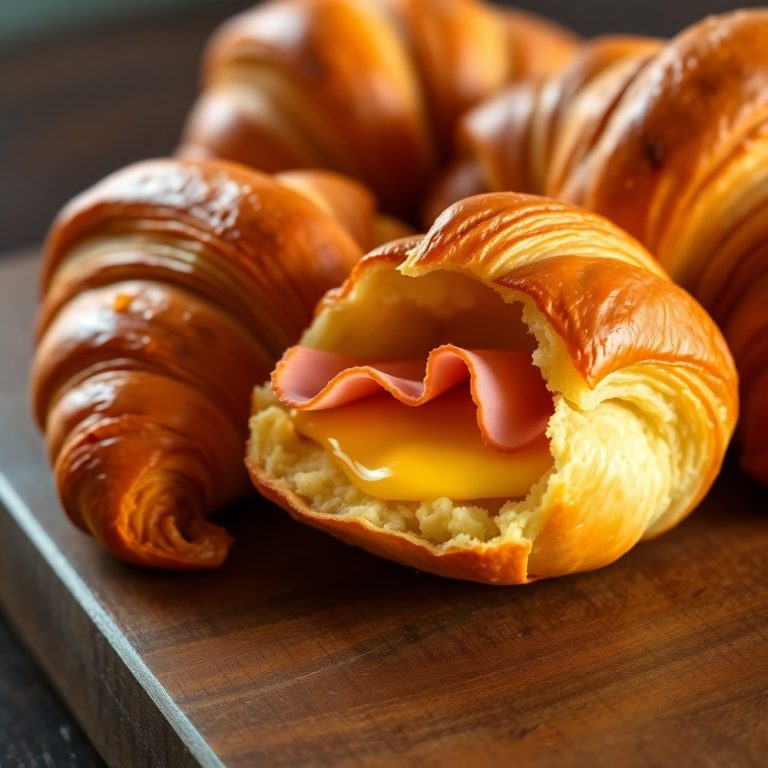 Easy Baked Ham and Cheese Croissants