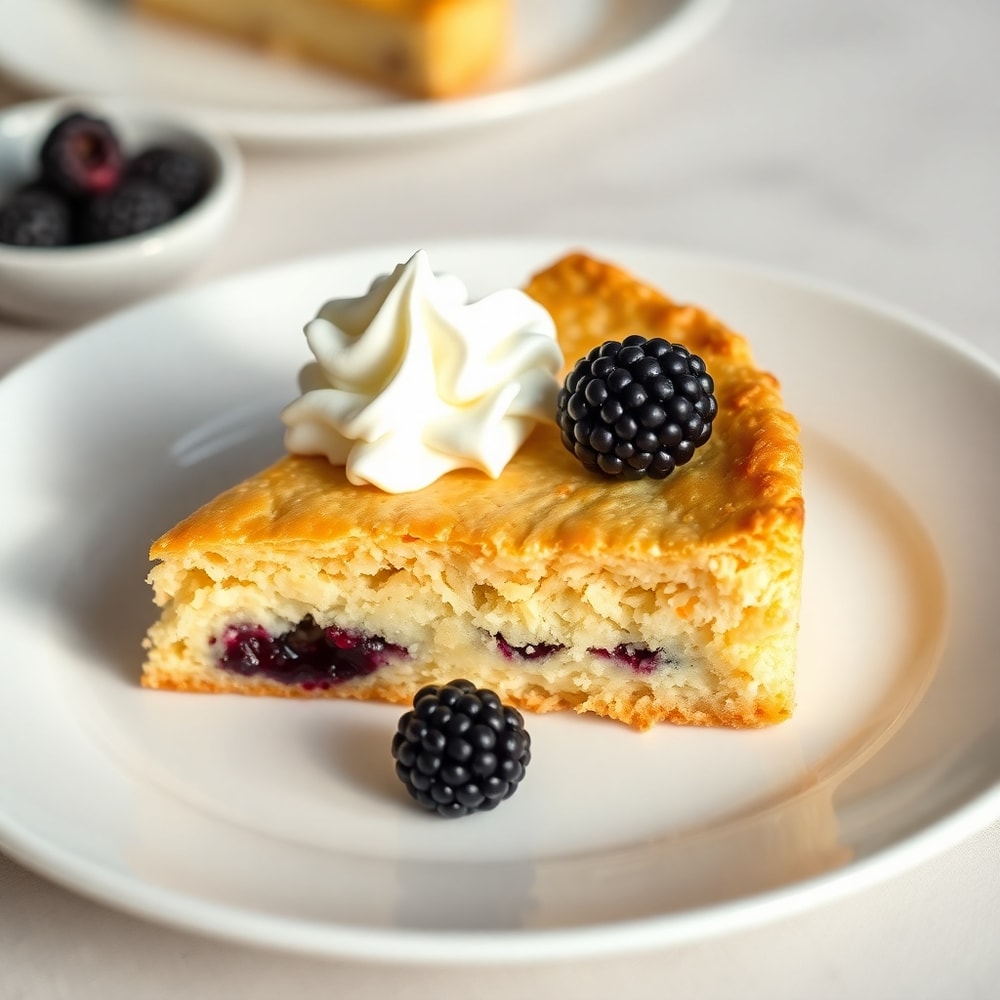 Plated Blackberry Shortbread Wedges
