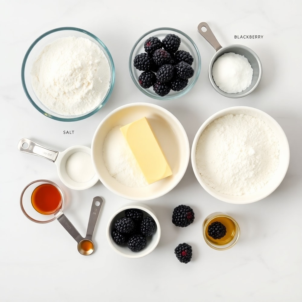 Blackberry Shortbread Ingredients