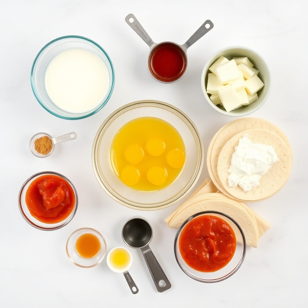 Raw ingredients for Easy Breakfast Enchiladas