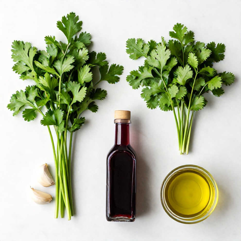 Raw ingredients for Easy Chimichurri Sauce