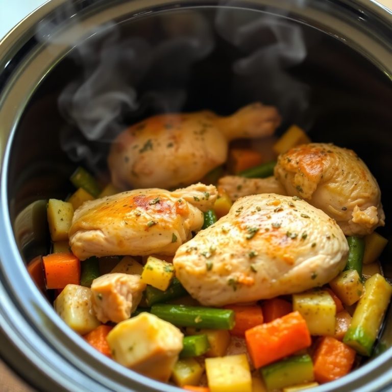 easy crockpot chicken and veggies