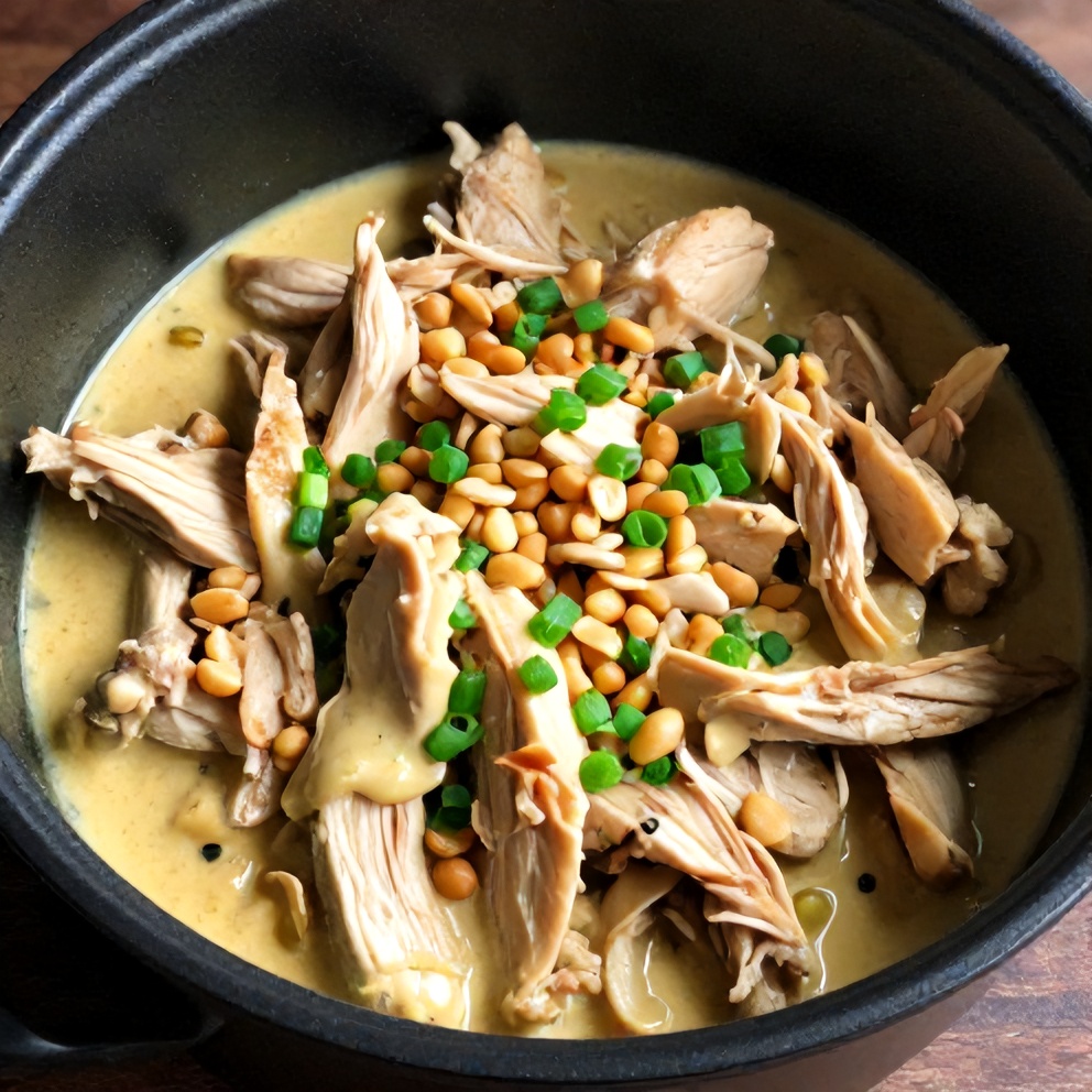 Easy Crockpot Thai Peanut Chicken