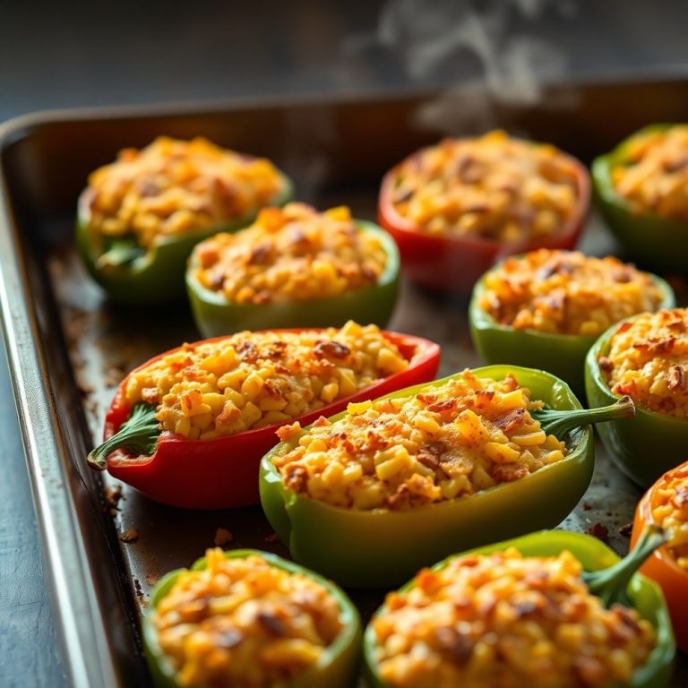 Easy High-Protein Stuffed Bell Peppers
