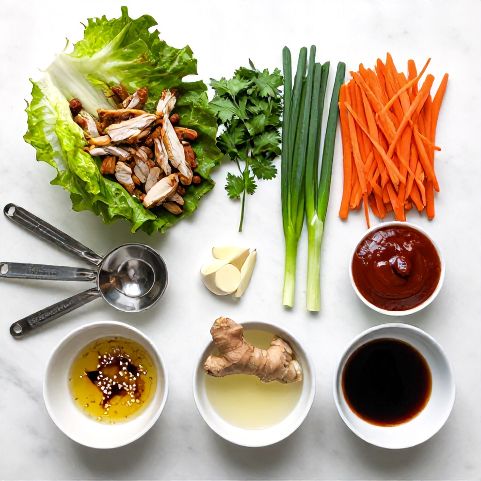 Easy Keto Chicken Lettuce Wraps Ingredients