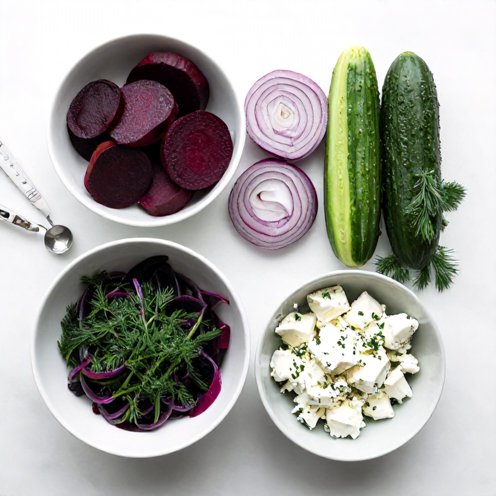 Raw Ingredients for Roasted Beet Salad