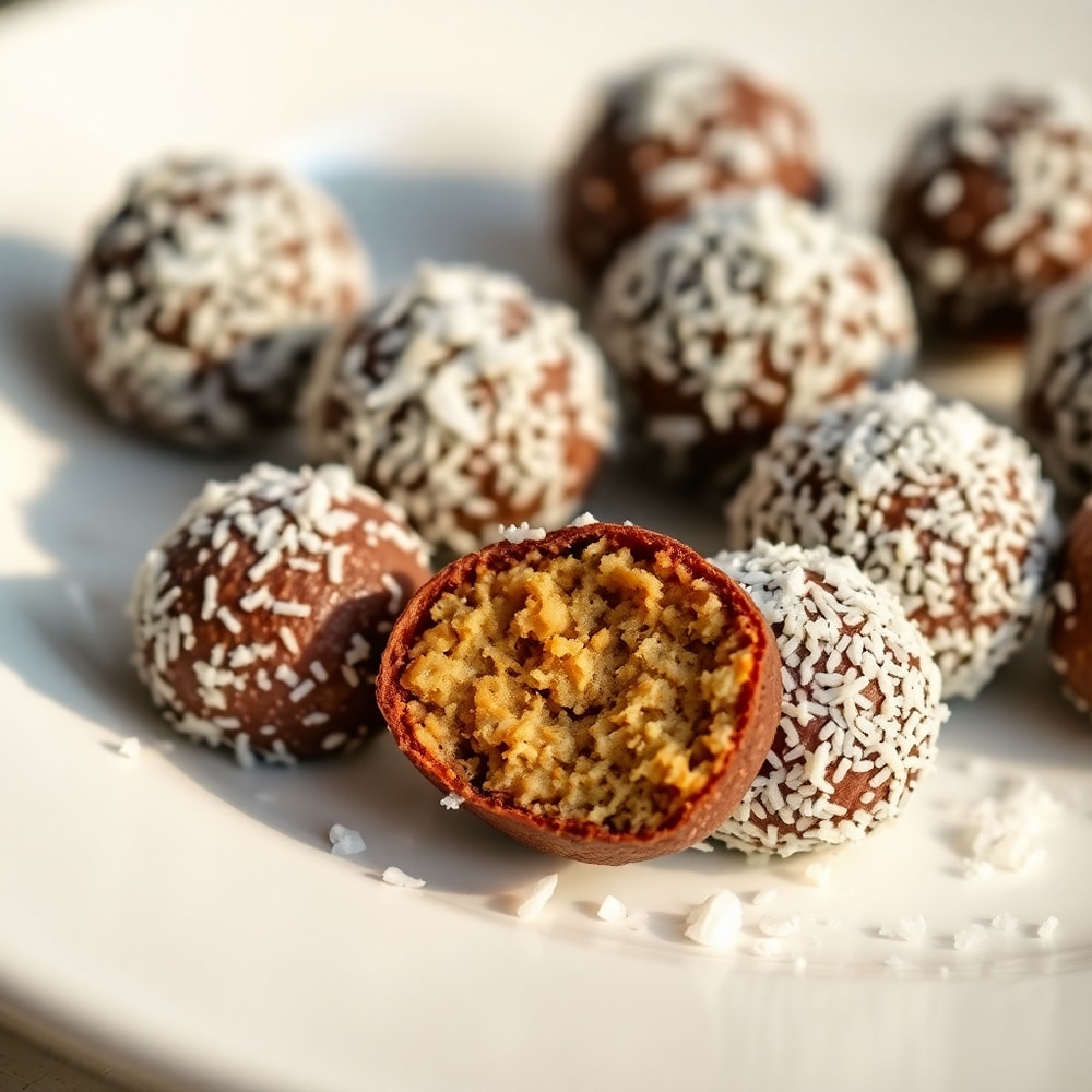 Samoa Truffles on a white plate