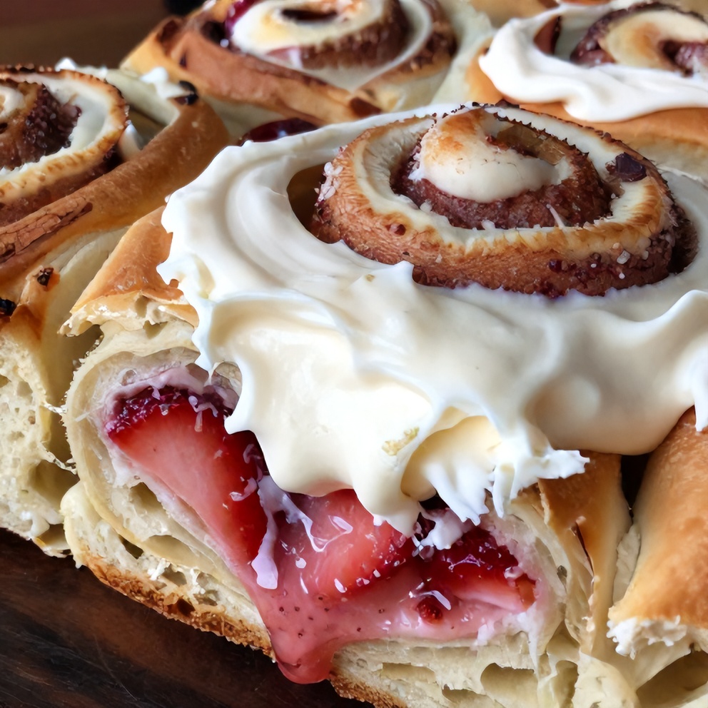 Easy Strawberry Cinnamon Rolls