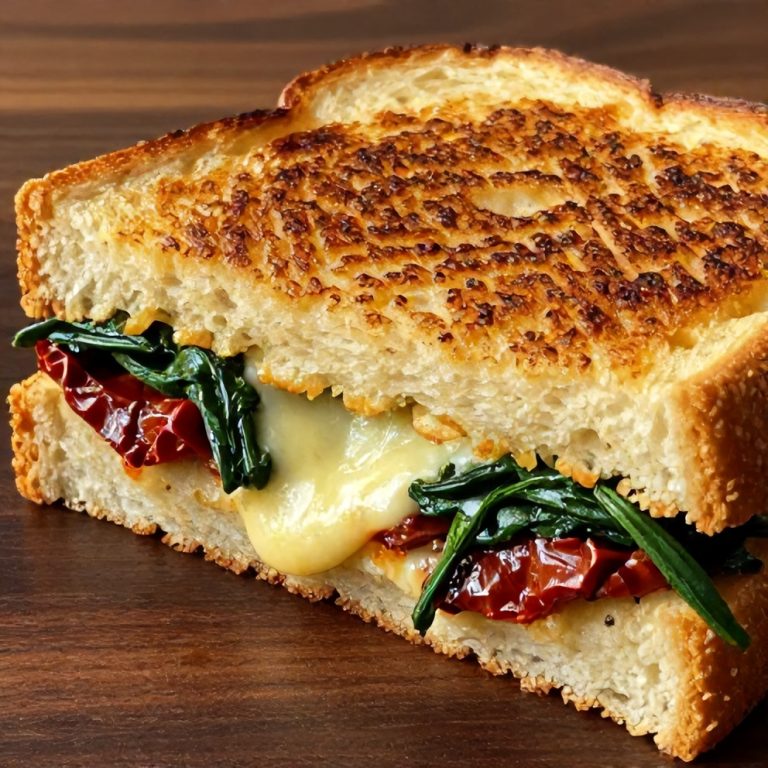 Easy Sun-Dried Tomato Spinach Grilled Cheese