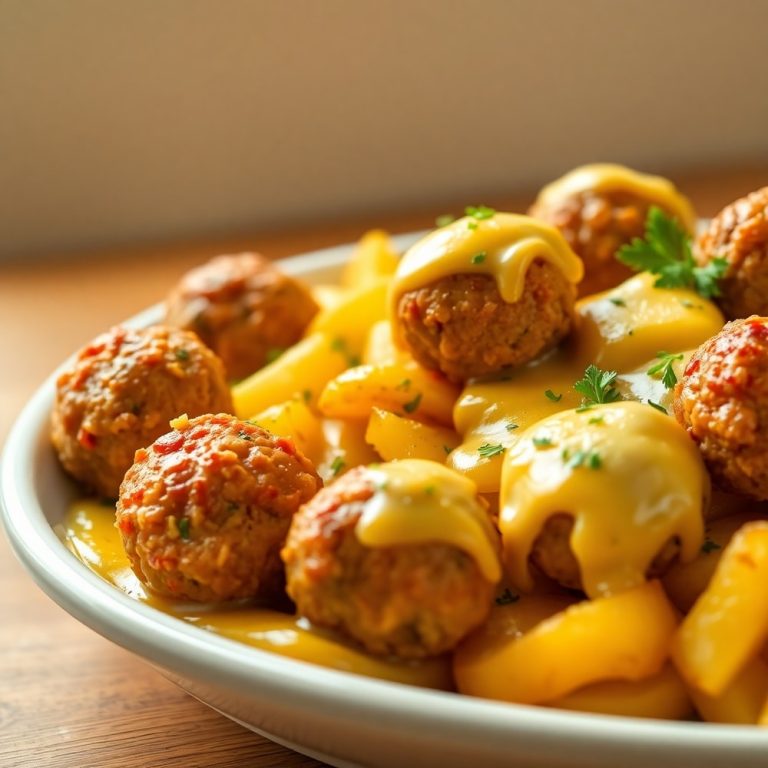 Garlic Butter Meatballs and Potatoes