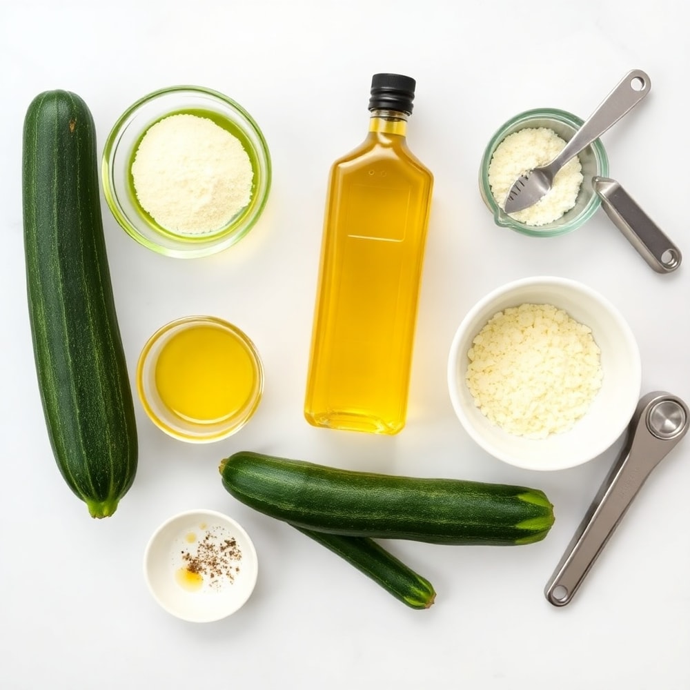 Raw Ingredients for Garlic Parmesan Roasted Zucchini