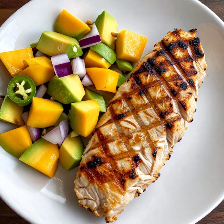 Grilled Tuna Steak with Mango Avocado Salsa