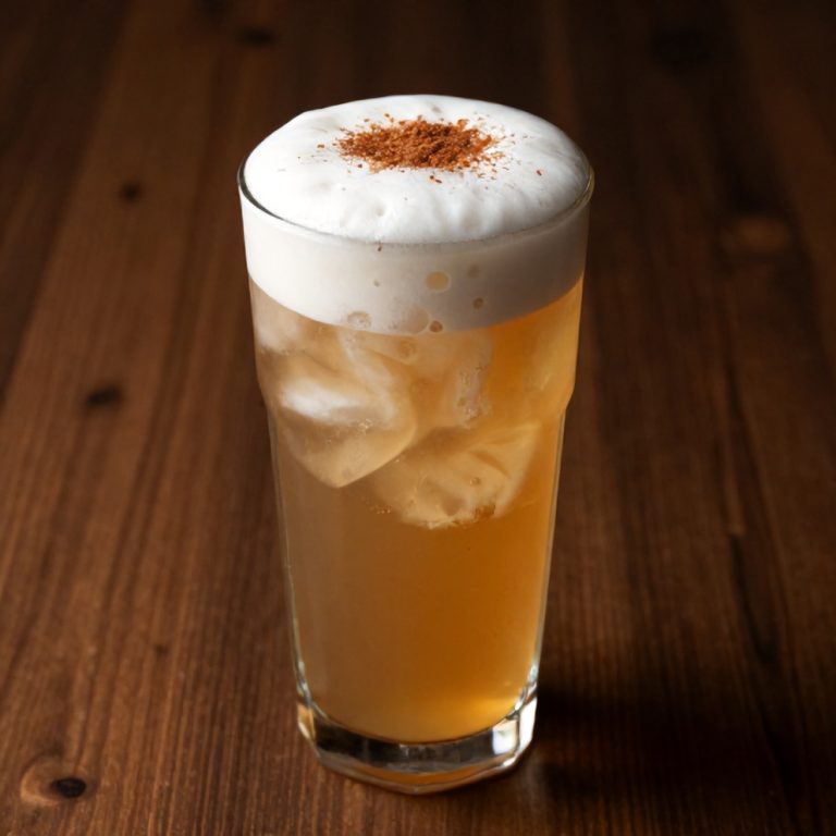 iced blue tea latte