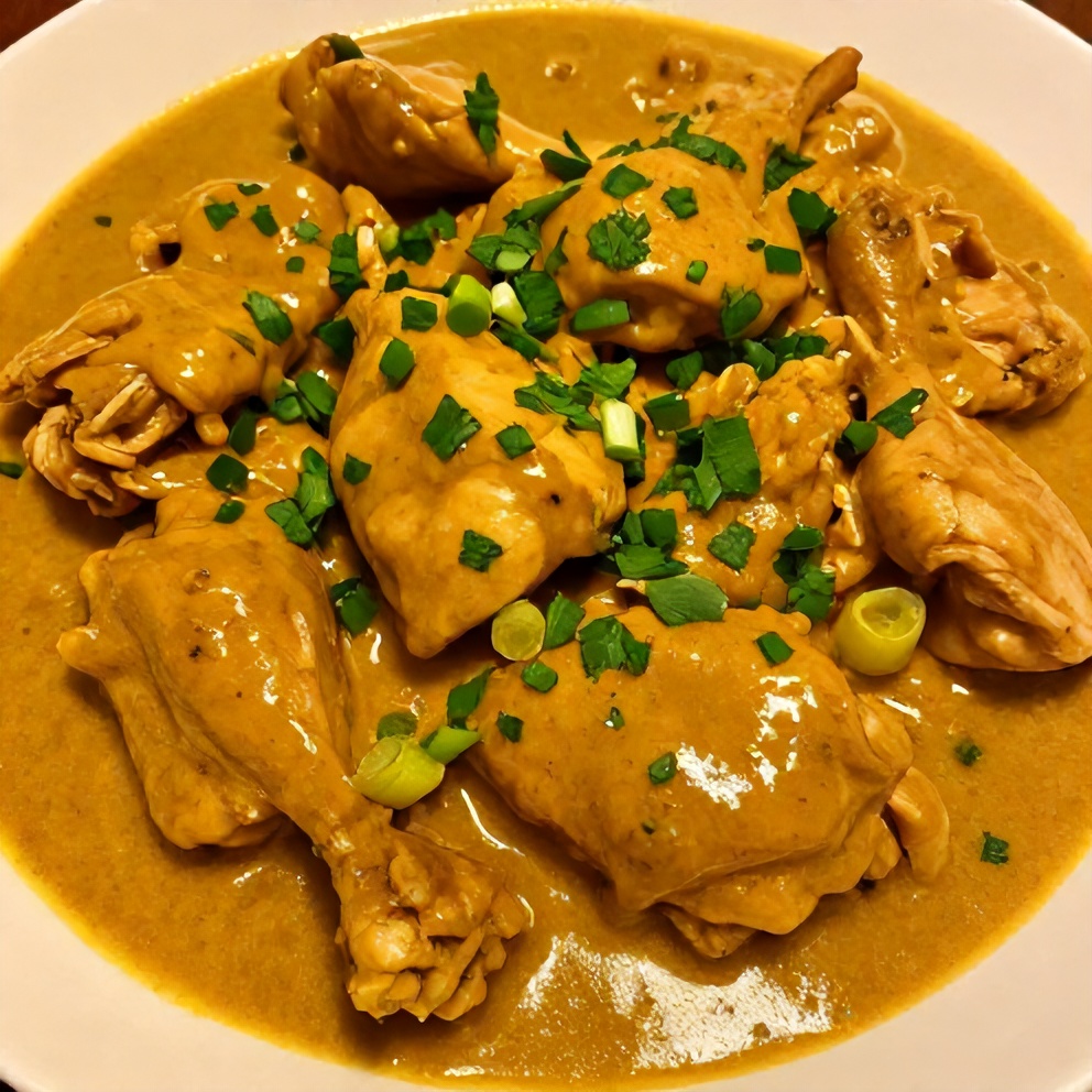 Plated Jamaican Curry Chicken