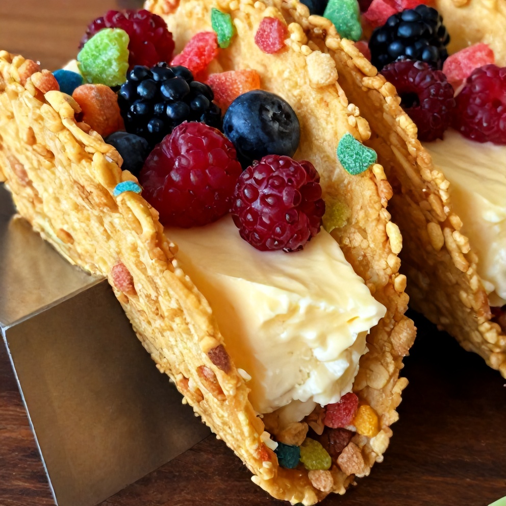 no-bake fruity pebbles cheesecake tacos