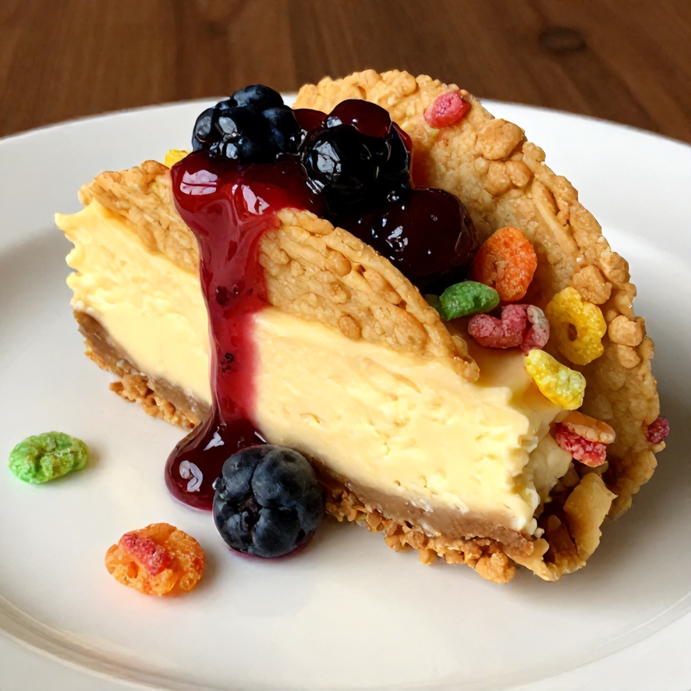 Fruity Pebbles Cheesecake Tacos Ready to Serve