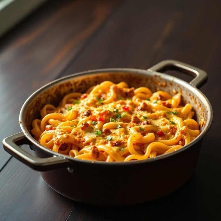 One Pot Cheesy Taco Pasta