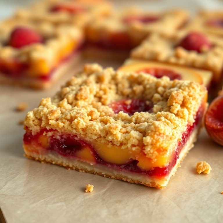 Peach Raspberry Crumb Bars