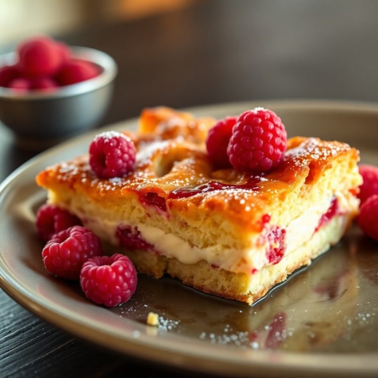 Raspberry Cheesecake French Toast Casserole