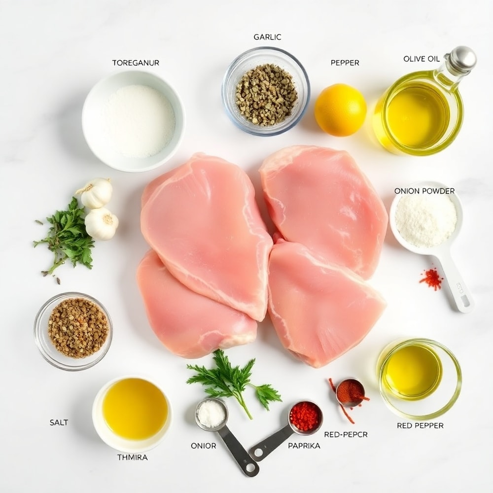 Sheet Pan Lemon Garlic Pork Chops Ingredients