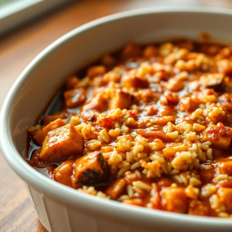 Teriyaki Tofu Rice Casserole